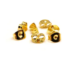 100, 500 or 1,000 Pieces: 304 Gold Stainless Steel Metal Butterfly Earring Back Stoppers