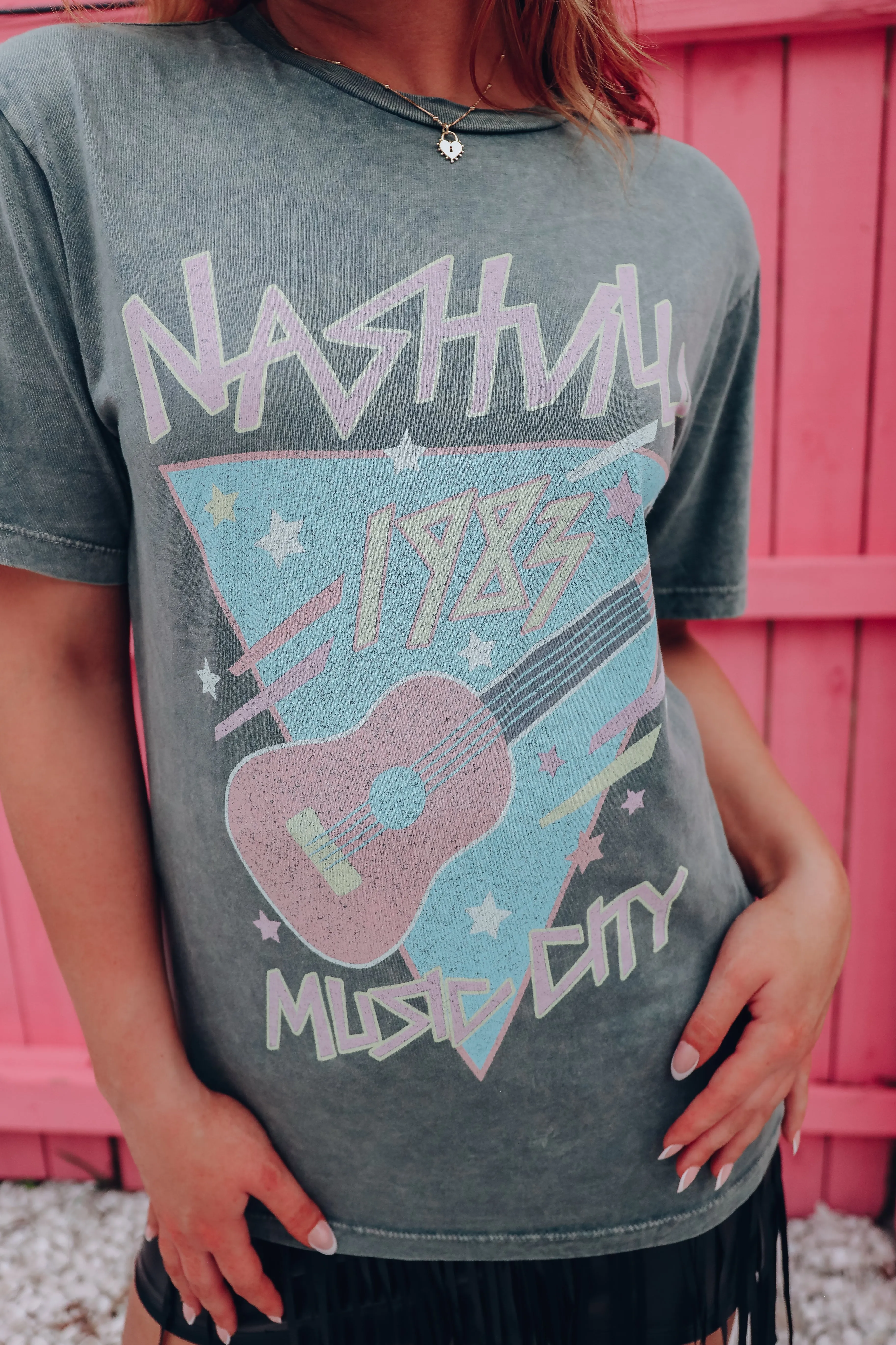 1983 Music City Graphic Tee - Grey