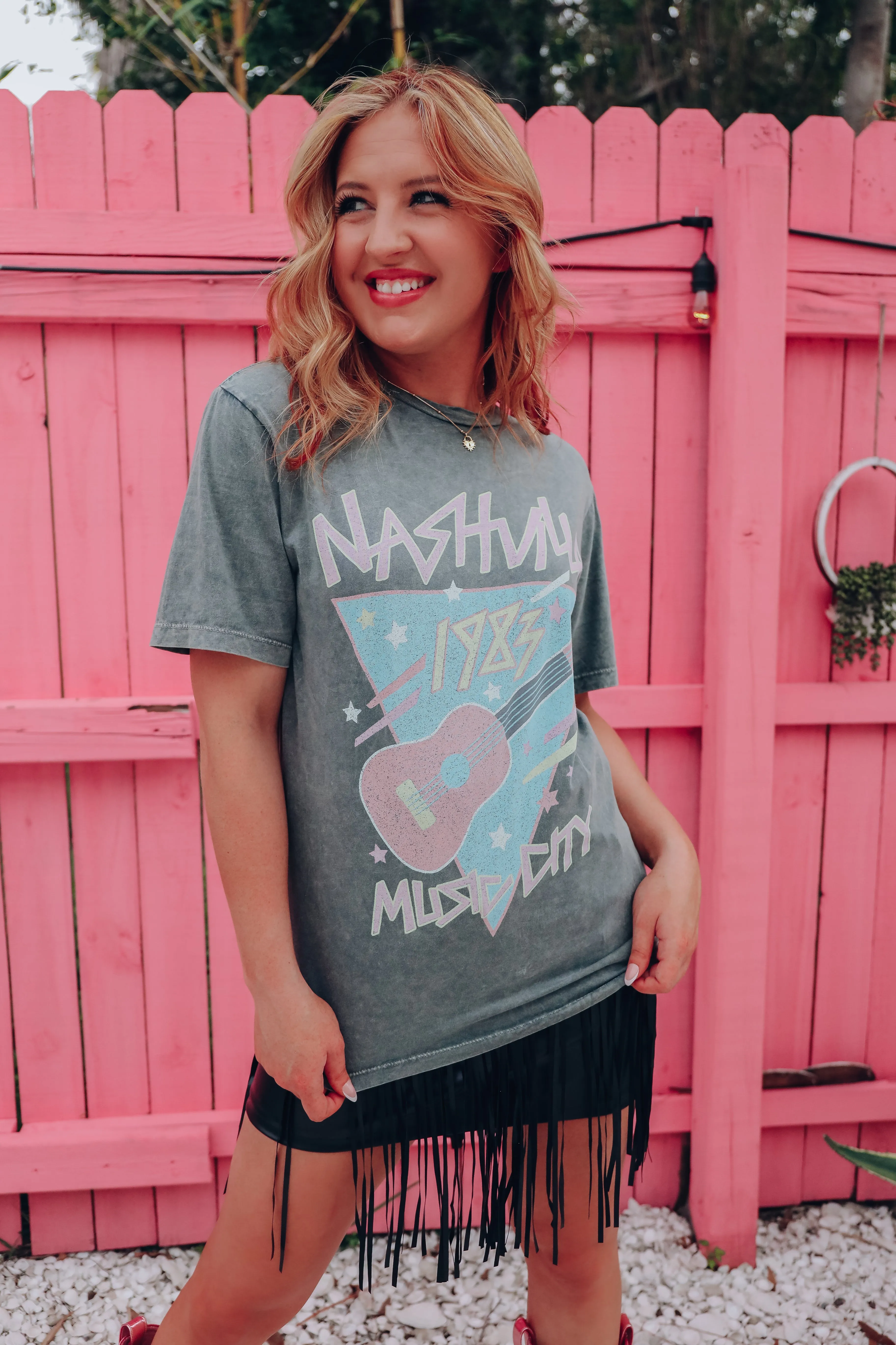 1983 Music City Graphic Tee - Grey
