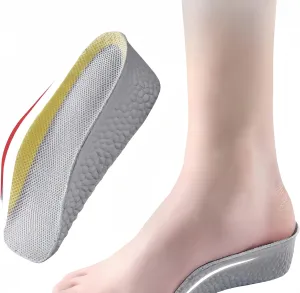 2 Pairs Insole Height,Orthopedic High Cushion, Arch Support Insoles for Plantar Fasciitis, Flat Feet, Over-Pronation, Achilles Tendonitis, Foot Pain Relief (1inch)