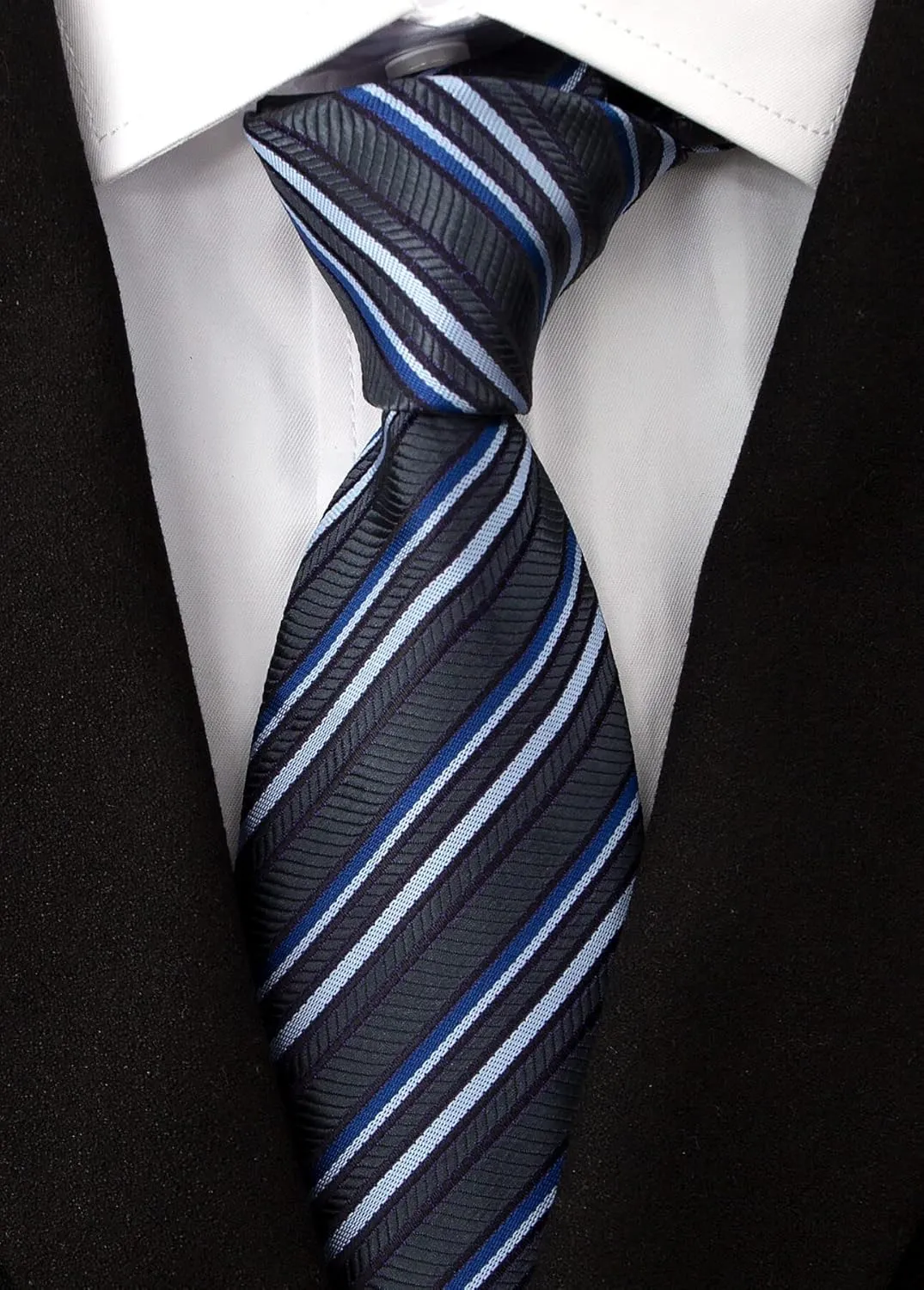 Adulove Extra Long Ties for Men Big and Tall Neckties Woven Jacquard Classic Neck Tie Business Wedding