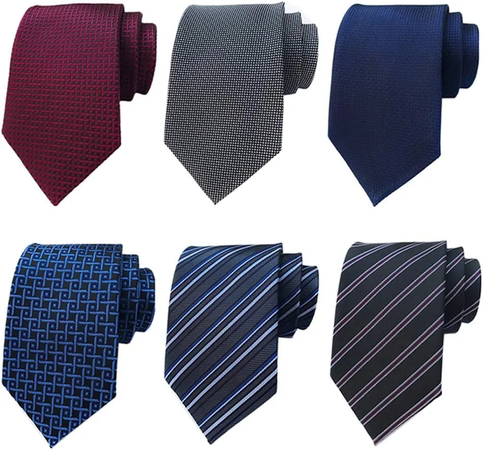 Adulove Extra Long Ties for Men Big and Tall Neckties Woven Jacquard Classic Neck Tie Business Wedding