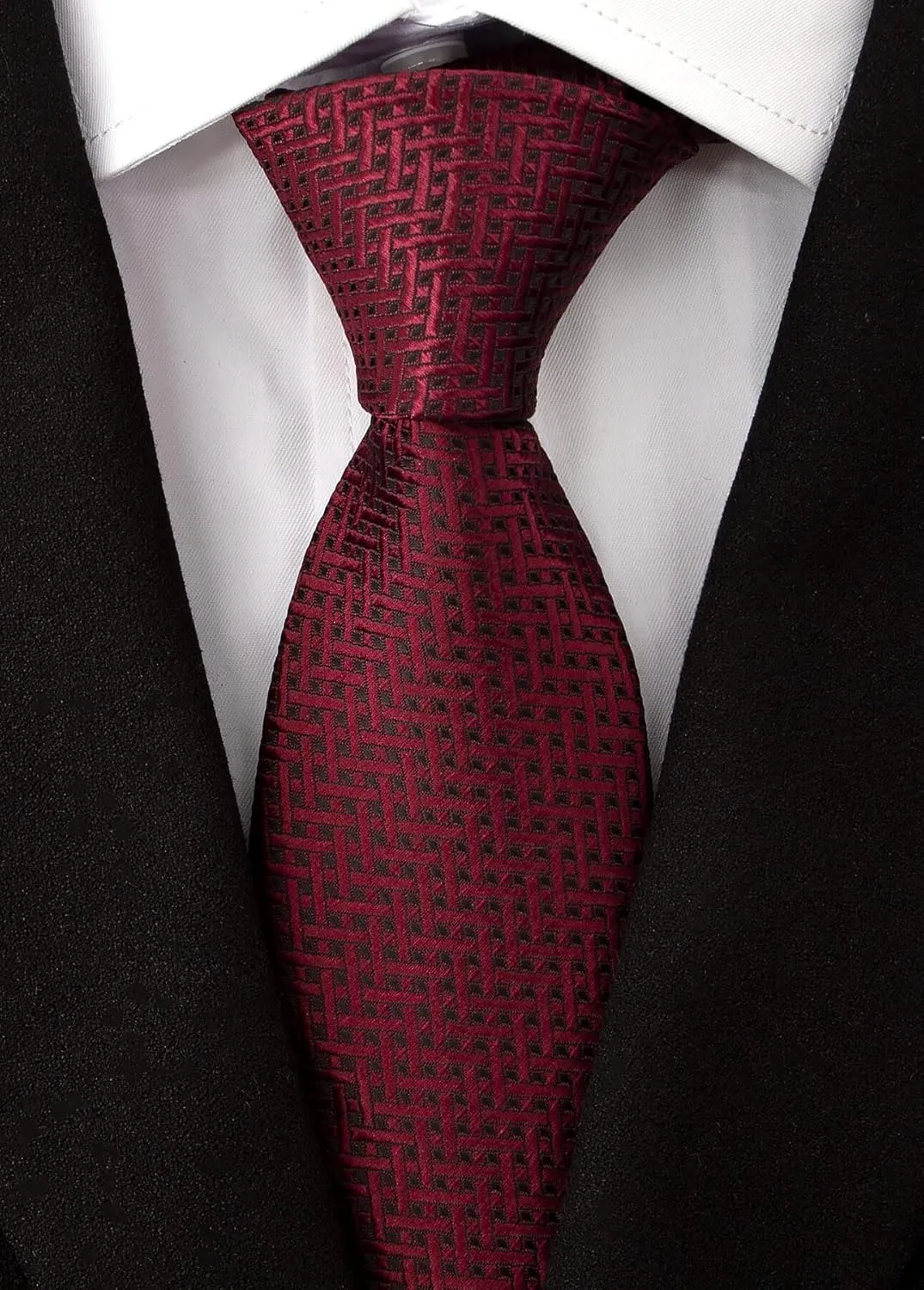Adulove Extra Long Ties for Men Big and Tall Neckties Woven Jacquard Classic Neck Tie Business Wedding