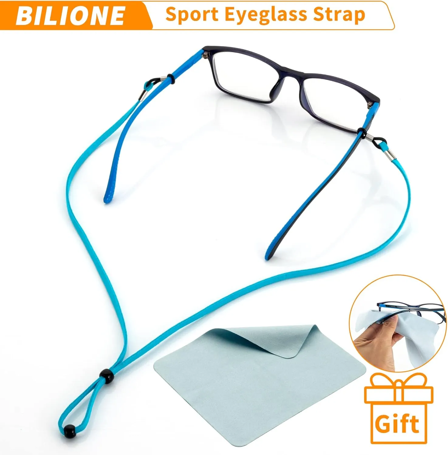 BILIONE Eyeglass Strap, 6Pcs Premium Glasses Holder Chains, Multicolor Eyewear Retainer for Women Men and Kids