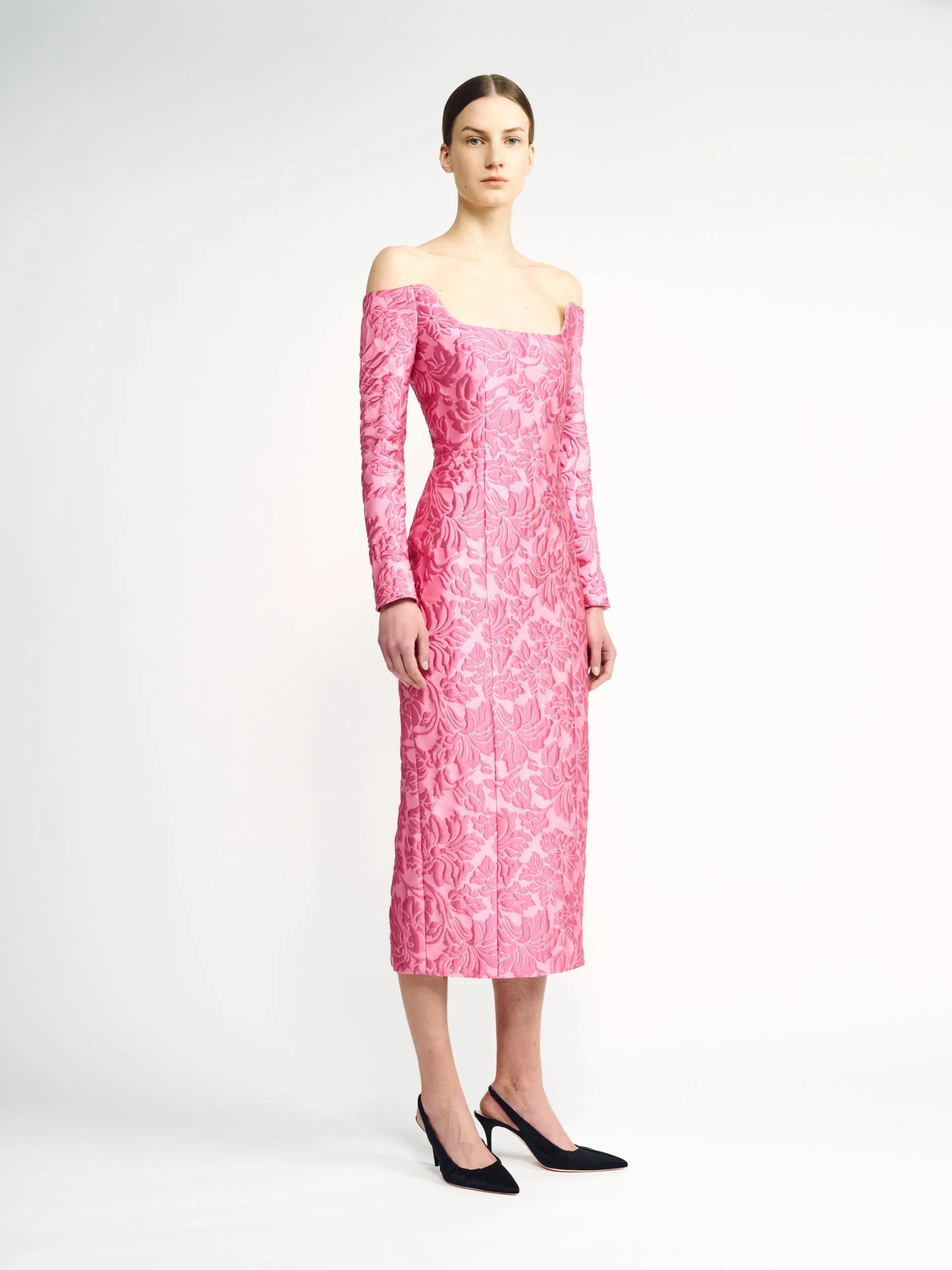 Birch pink rose floral dress