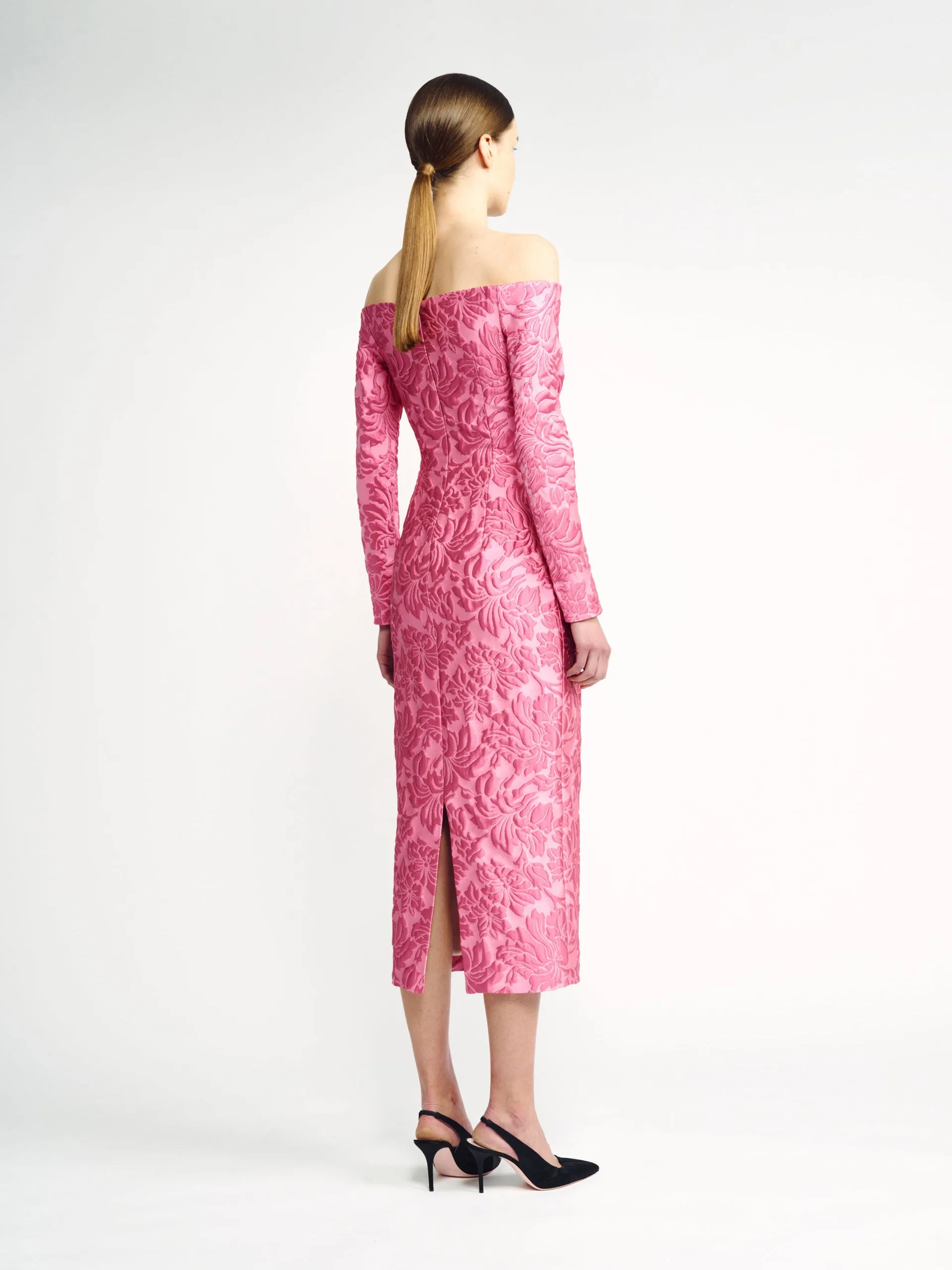 Birch pink rose floral dress