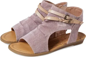 Blumoon-K Blowfish Malibu Flat Sandal in Lotus Smokey Twill/Die Cut
