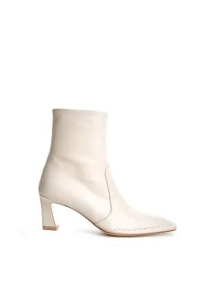 CALAIS OFF WHITE ANKLE BOOTS