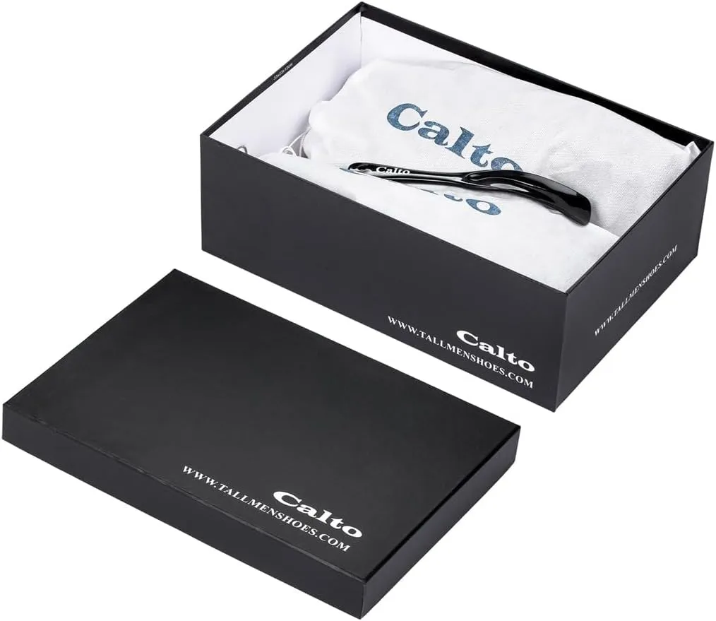 CALTO Men's Invisible Height Increasing Elevator Shoes - Black/Black Sole Ultra Light-Weight Lace-up Knitted Sporty Walker - 2.8 Inches Taller - X2631 - Size 9 D(M) US