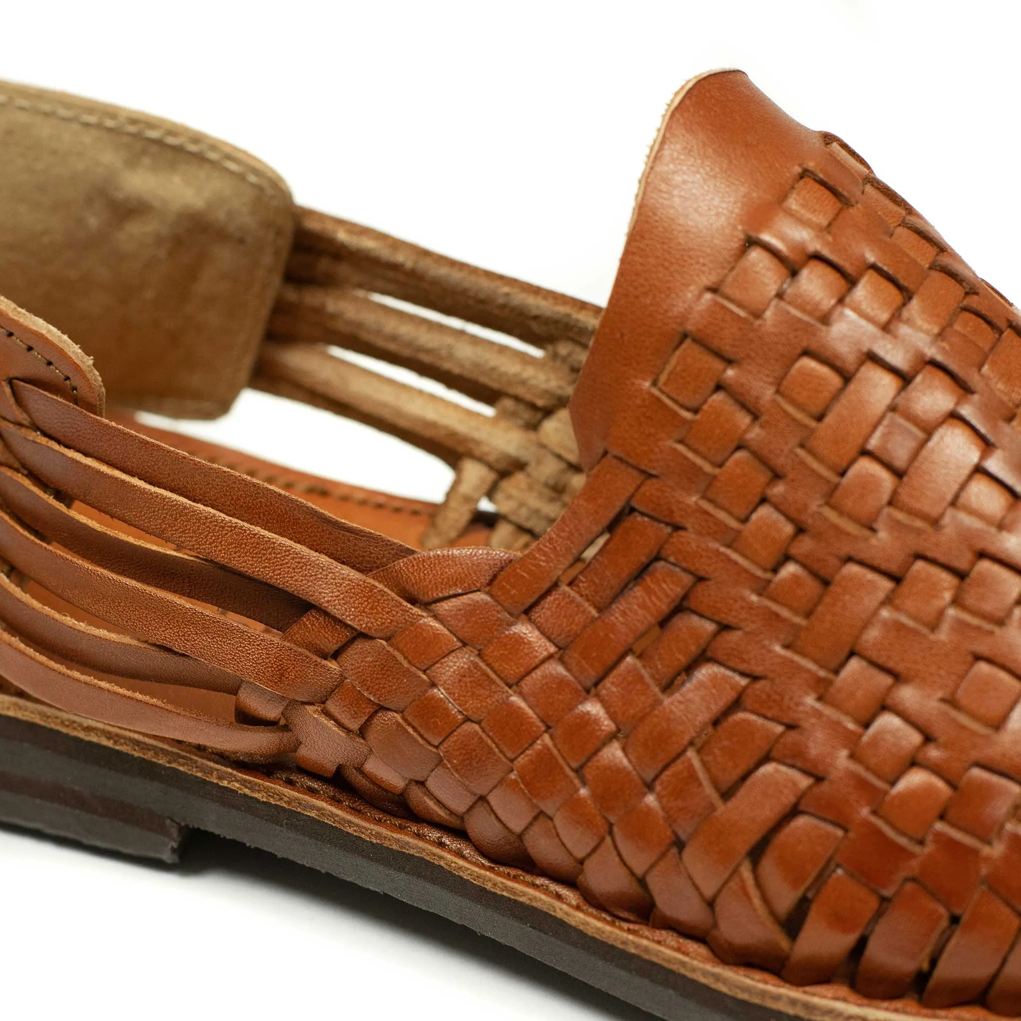Chamula Rio Grande huaraches in caramel brown leather (restock)
