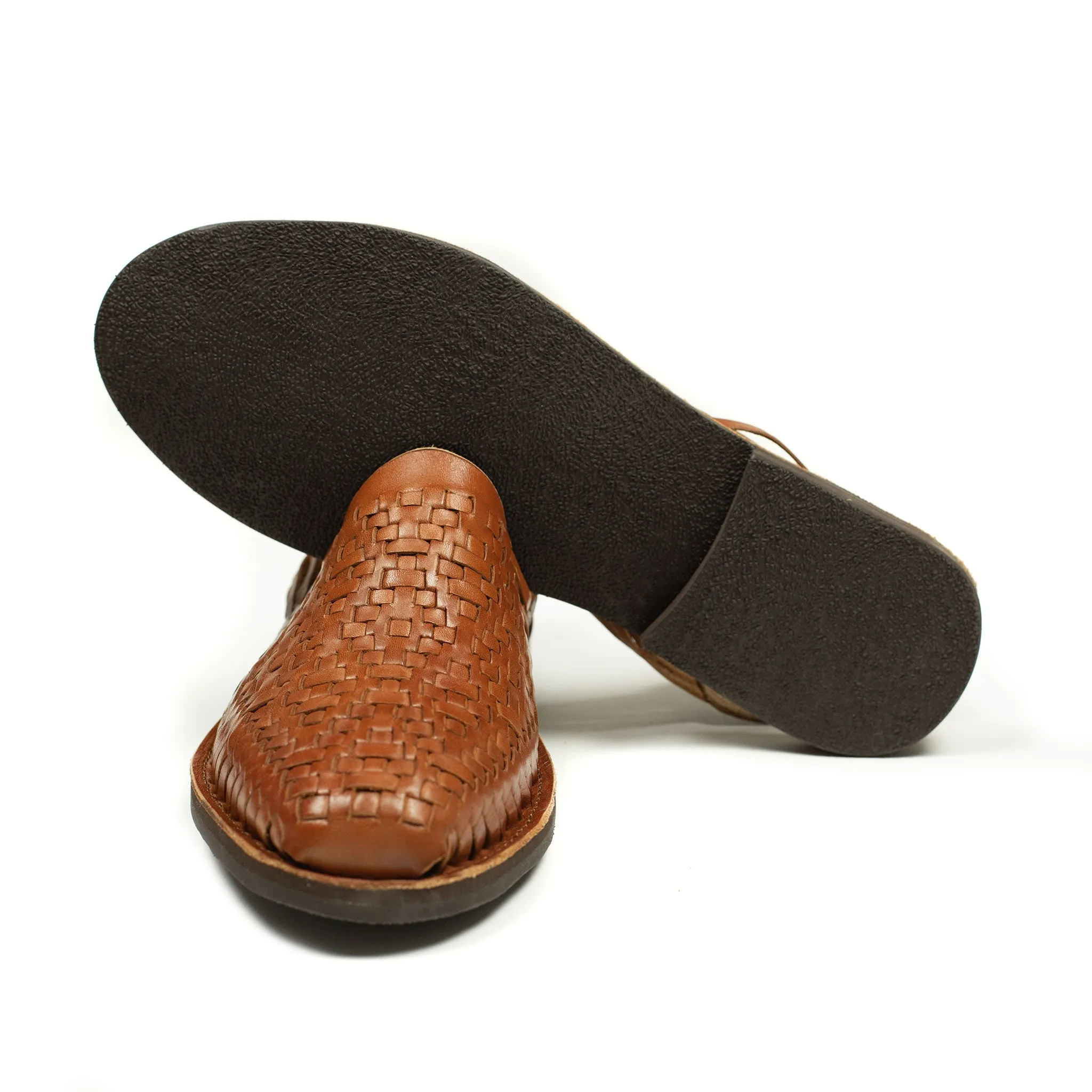 Chamula Rio Grande huaraches in caramel brown leather (restock)