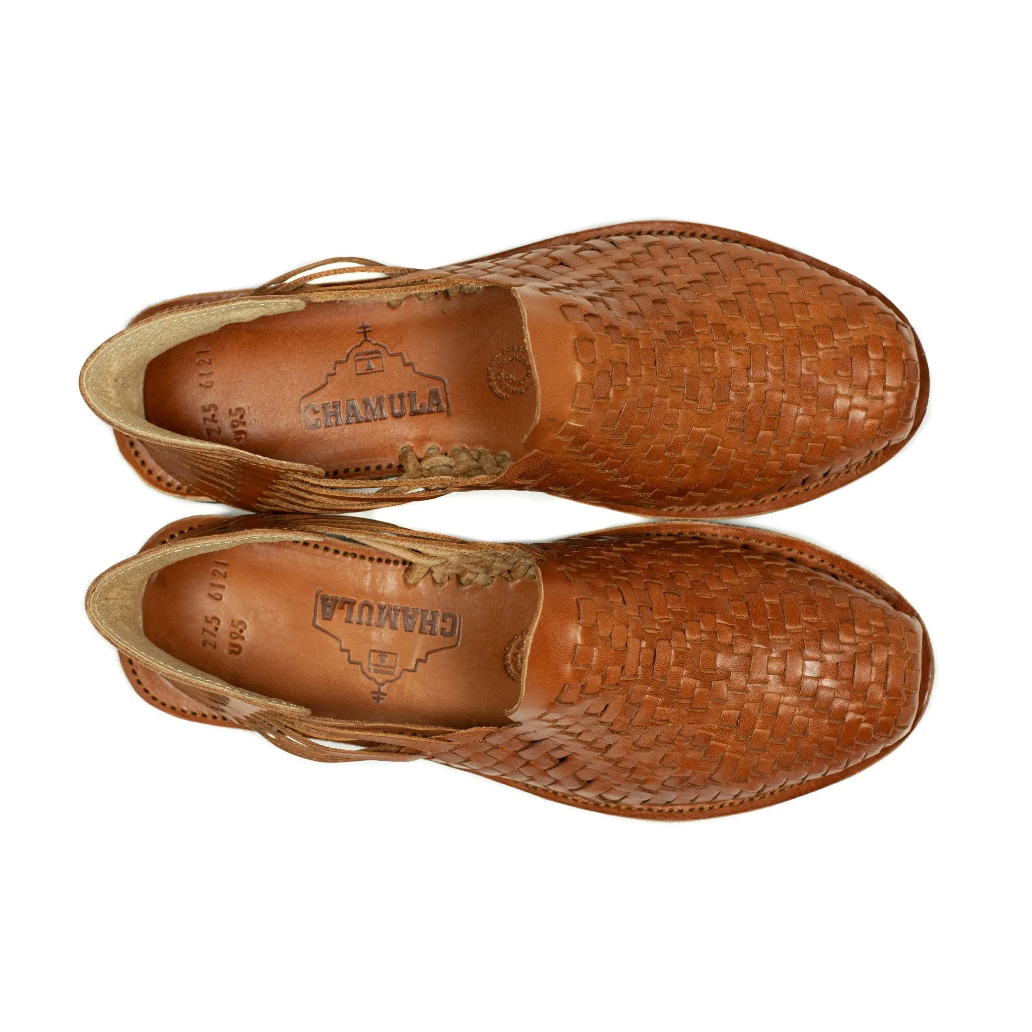 Chamula Rio Grande huaraches in caramel brown leather (restock)