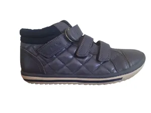 Clarks Epsie Prize Navy Leather Girls Sneaker Hi-Top