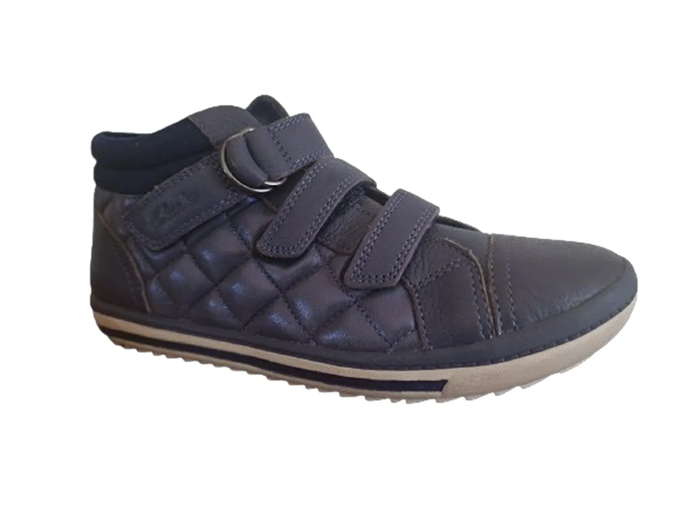 Clarks Epsie Prize Navy Leather Girls Sneaker Hi-Top