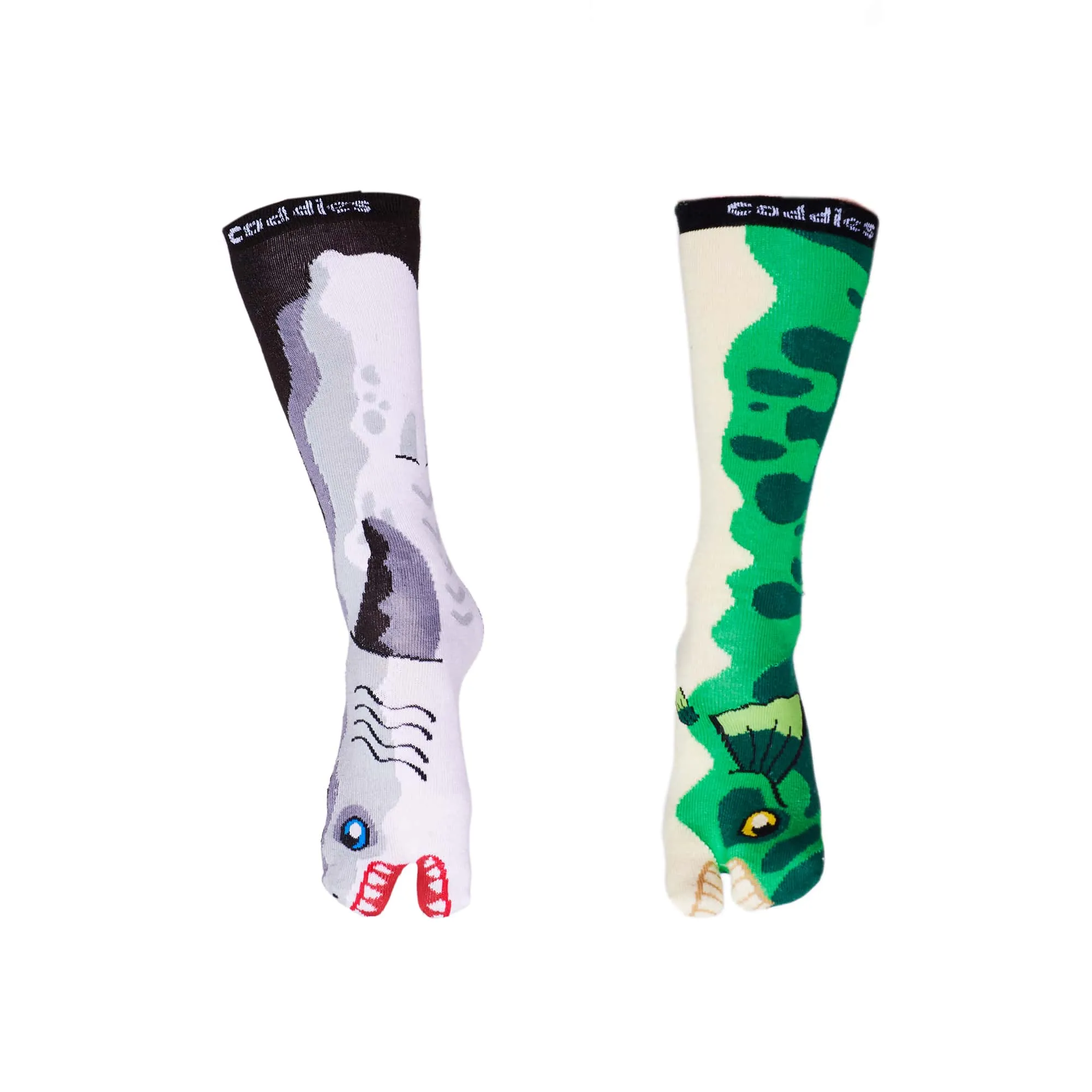 Coddies® Fish Two Toe Socks - Bass and Shark Design (2 PK)