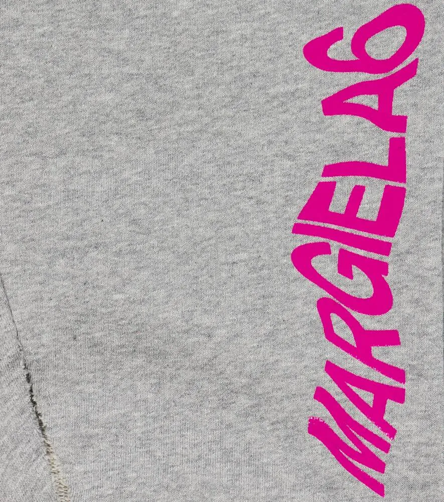 Cotton jersey sweatpants with MM6 Maison Margiela logo, gray