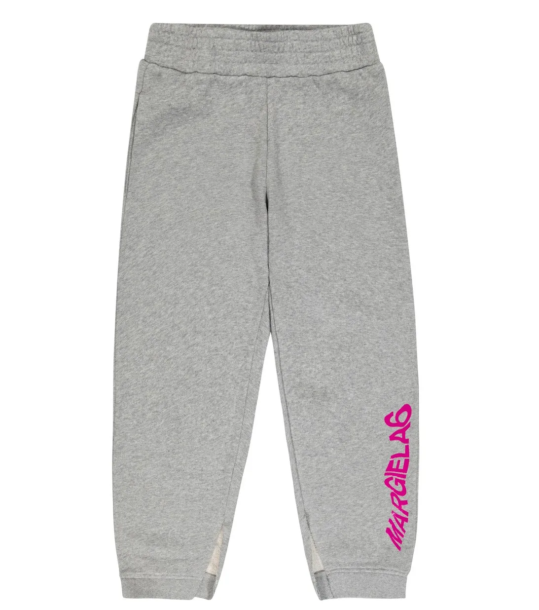 Cotton jersey sweatpants with MM6 Maison Margiela logo, gray
