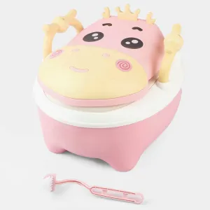 Cow Design Baby Potty Seat - Pink