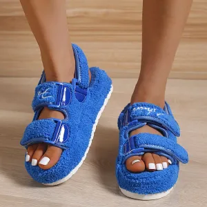 Cute Casual Women’s Sandals with Thick Soles – Available in Blue, Orange, Black, and Green