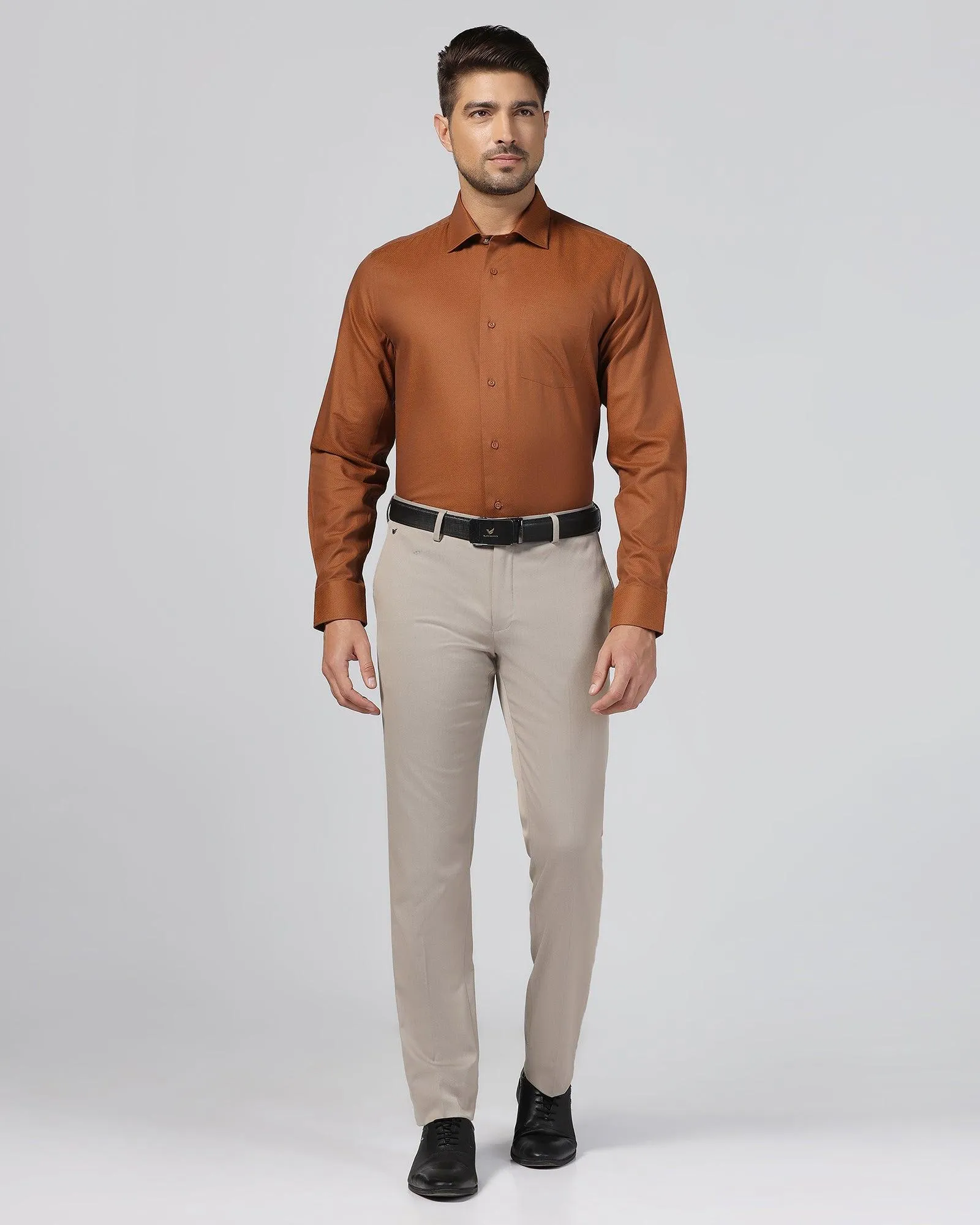 Formal Yellow Textured Shirt - Jim