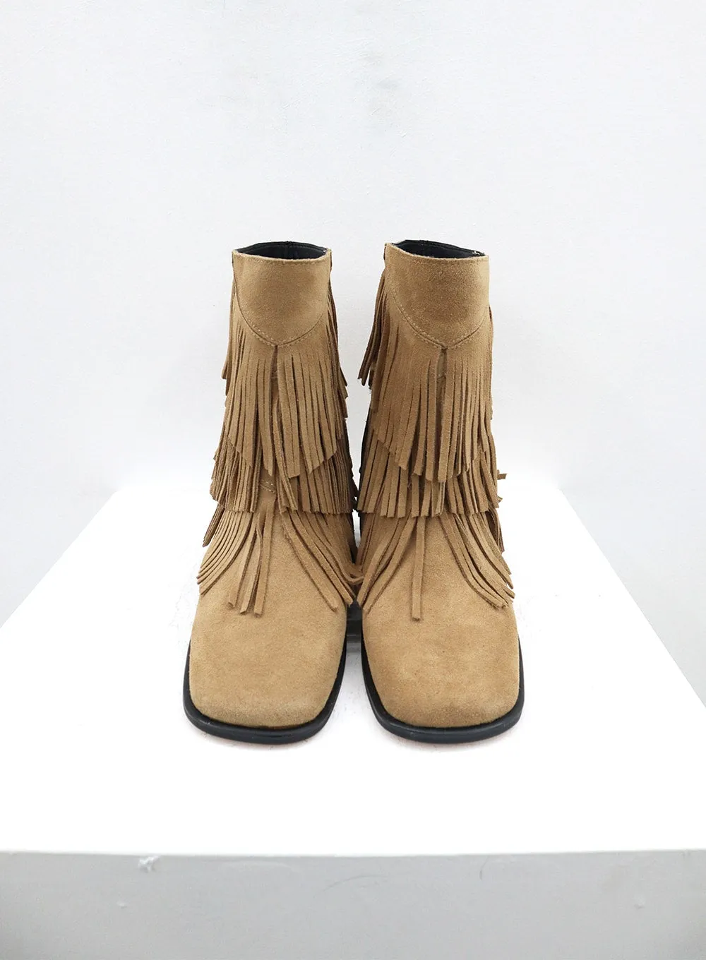 Fringe Ankle Boots CM315