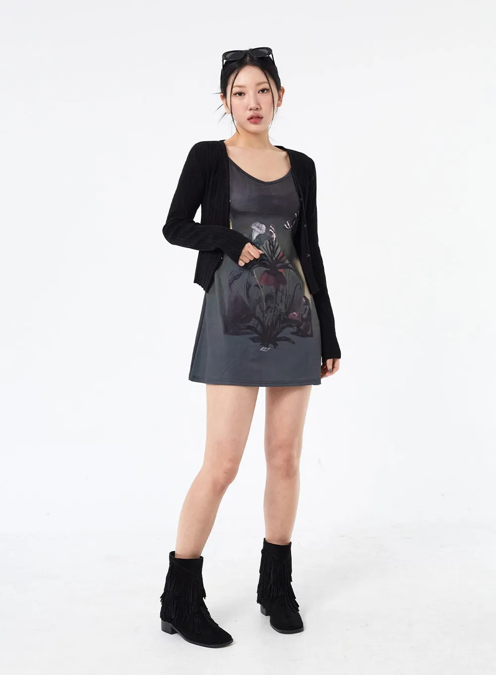 Fringe Ankle Boots CM315