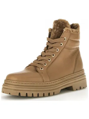 Gabor lace-up ankle boots, caramel