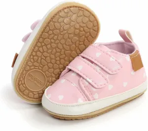 GAISUMMI Baby Boys Girls Shoes Infant High-Top PU Leather Sneakers Newborn Crib Flats Non-Slip Rubber Sole Unisex Toddler Prewalkers