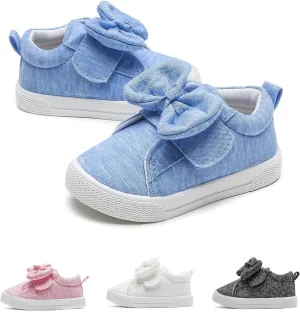 Girls Sneakers Kids High Top Casual Canvas Shoes with Hook & Loop Closure Gradient Color Pinky Heart