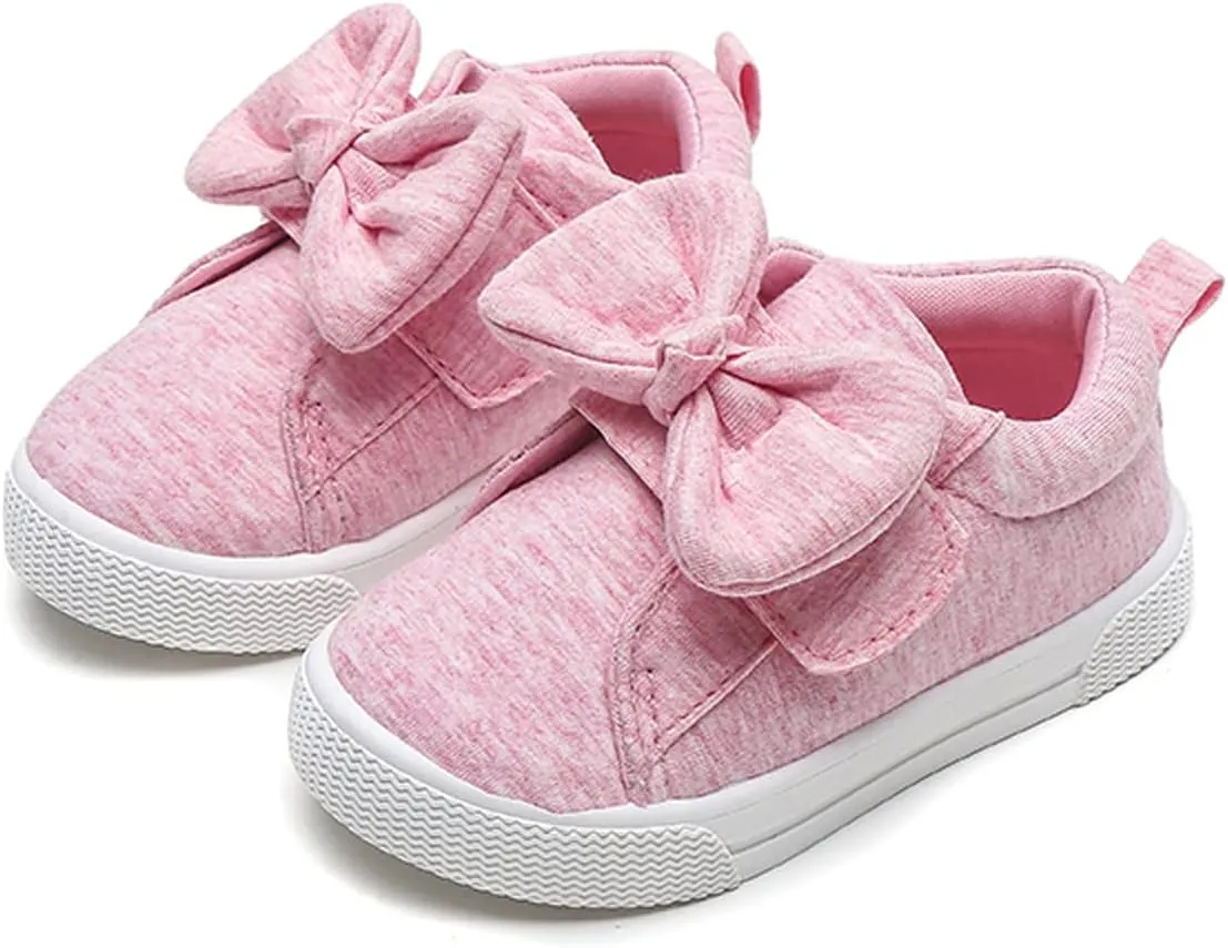 Girls Sneakers Kids High Top Casual Canvas Shoes with Hook & Loop Closure Gradient Color Pinky Heart