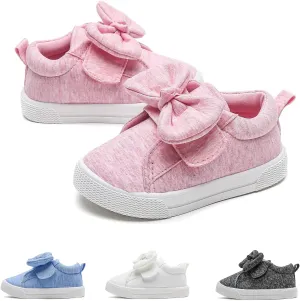Girls Sneakers Kids High Top Casual Canvas Shoes with Hook & Loop Closure Gradient Color Pinky Heart