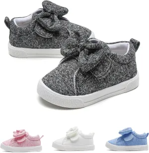 Girls Sneakers Kids High Top Casual Canvas Shoes with Hook & Loop Closure Gradient Color Pinky Heart