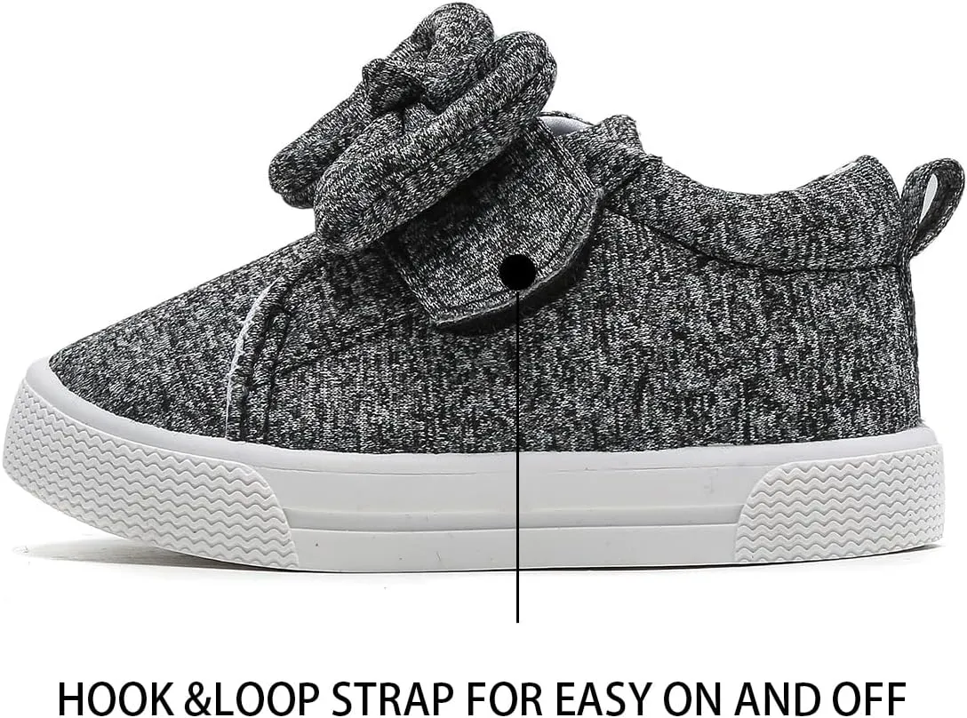 Girls Sneakers Kids High Top Casual Canvas Shoes with Hook & Loop Closure Gradient Color Pinky Heart