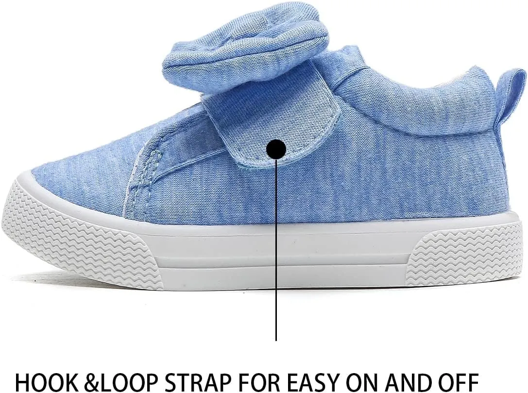 Girls Sneakers Kids High Top Casual Canvas Shoes with Hook & Loop Closure Gradient Color Pinky Heart