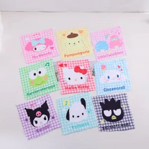 Hand Towel 32x32cm Hello Kitty My Melody Kuromi Cinnamoroll Pompompurin KeroKeroKeroppi Pochacco Little Twin Stars Bad Badtz Maru