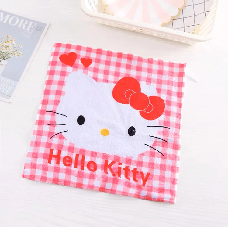Hand Towel 32x32cm Hello Kitty My Melody Kuromi Cinnamoroll Pompompurin KeroKeroKeroppi Pochacco Little Twin Stars Bad Badtz Maru