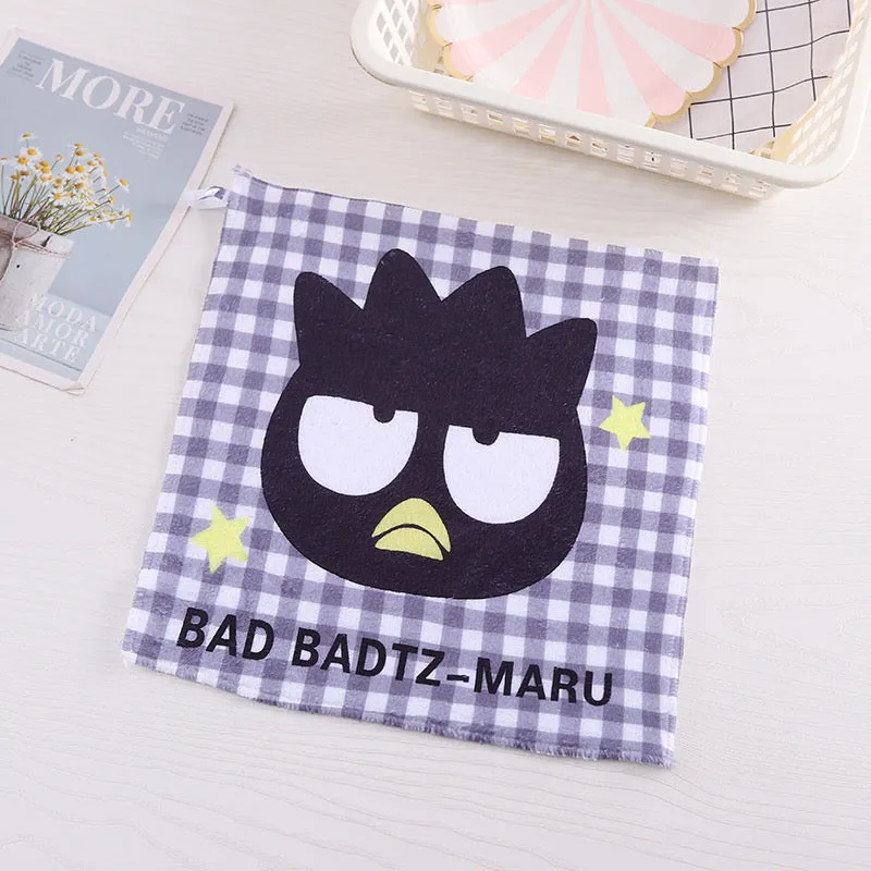 Hand Towel 32x32cm Hello Kitty My Melody Kuromi Cinnamoroll Pompompurin KeroKeroKeroppi Pochacco Little Twin Stars Bad Badtz Maru