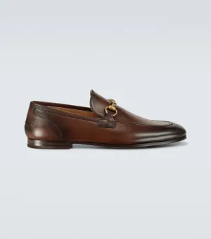 Jordaan Gucci leather loafers, brown