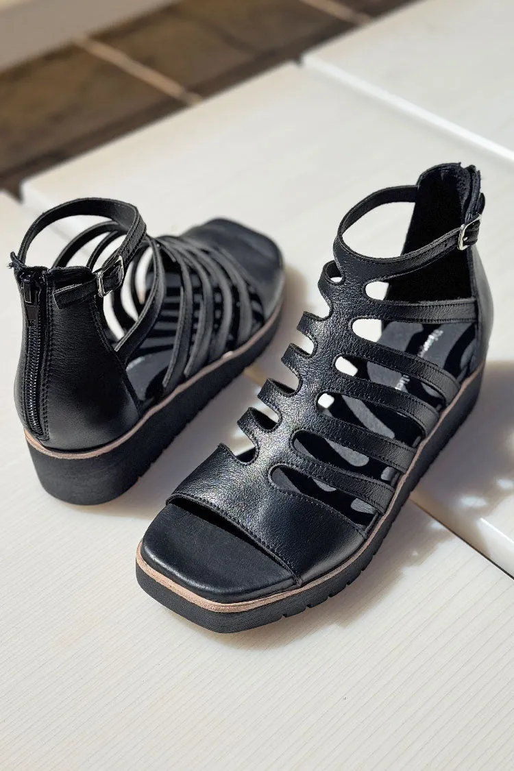 Kodzo Black Leather Sandals