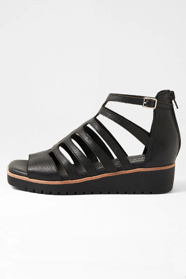 Kodzo Black Leather Sandals