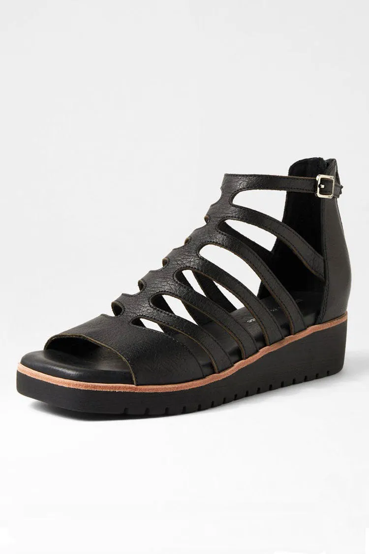 Kodzo Black Leather Sandals