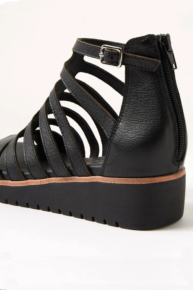 Kodzo Black Leather Sandals