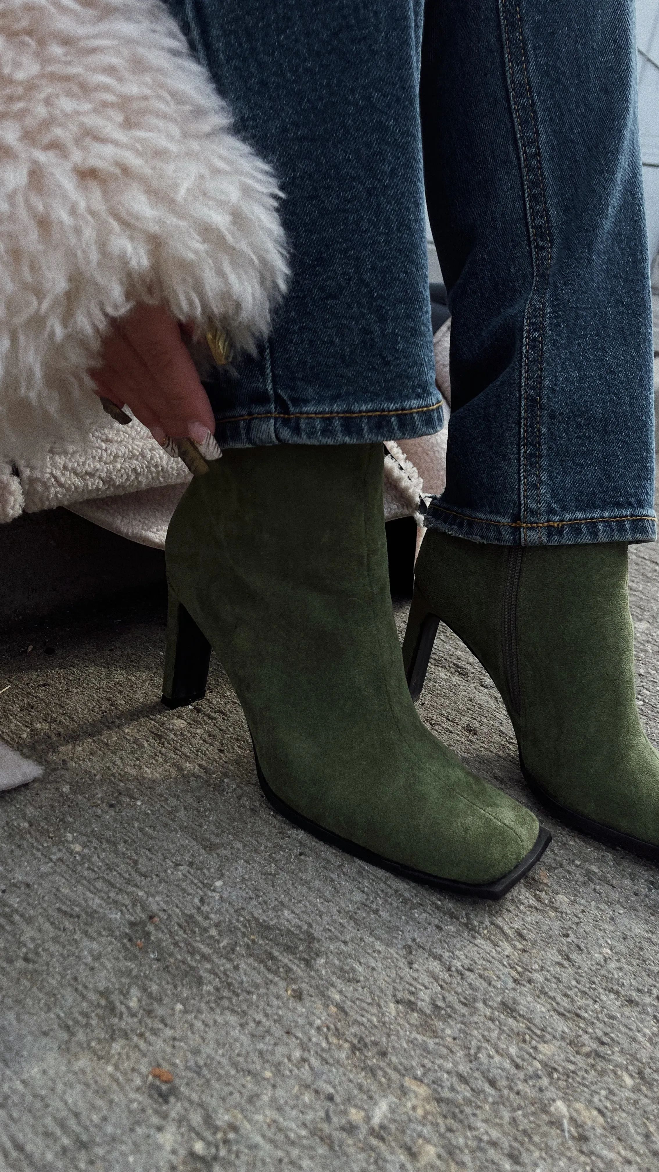 Laylah Ankle Boots - Green