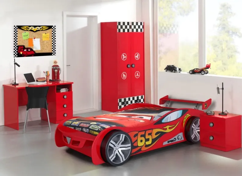 Lemans Red Racing Car Bed