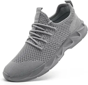 Mens Walking Shoes Slip On Tennis Non Slip Sneakers Outdoor Running Sports Trainers Athletic Sneaker Road Casual Workout Lightweight Shoes