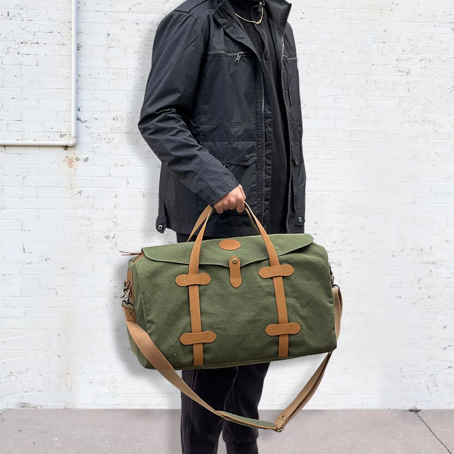 Mona B Canvas Travel/Gym/Sports Duffel Bag: Delta