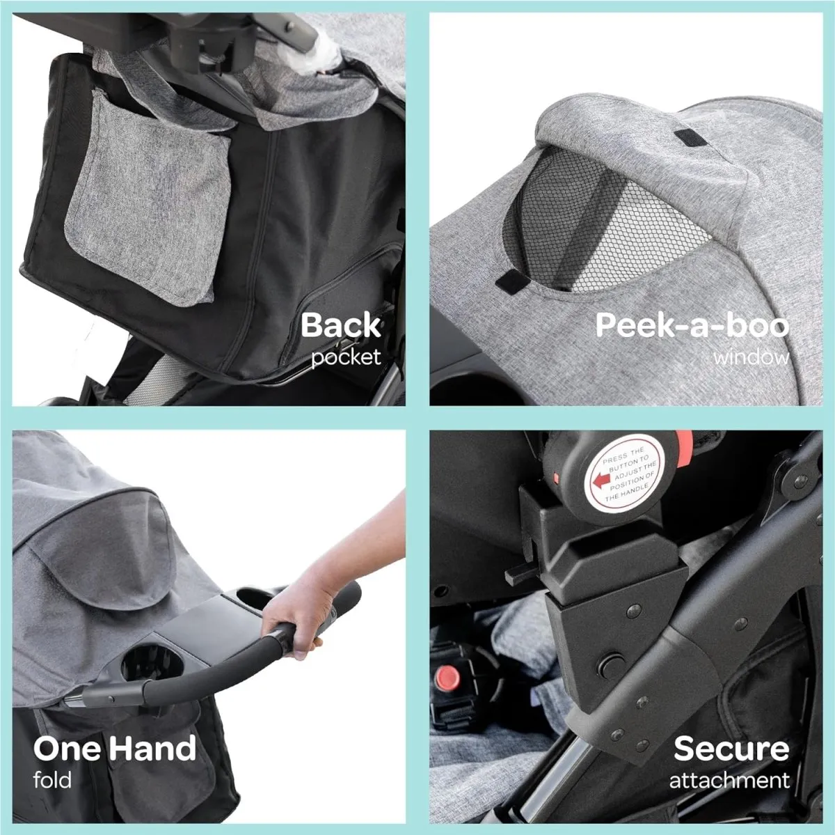 Moon Aria Stroller Dark Grey