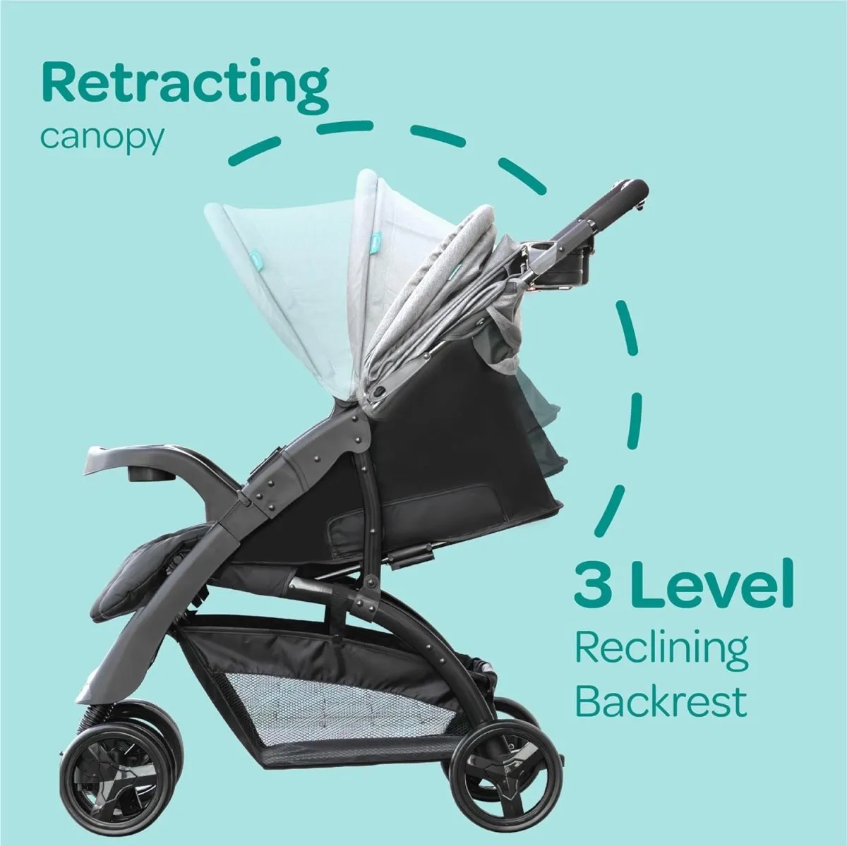 Moon Aria Stroller Dark Grey