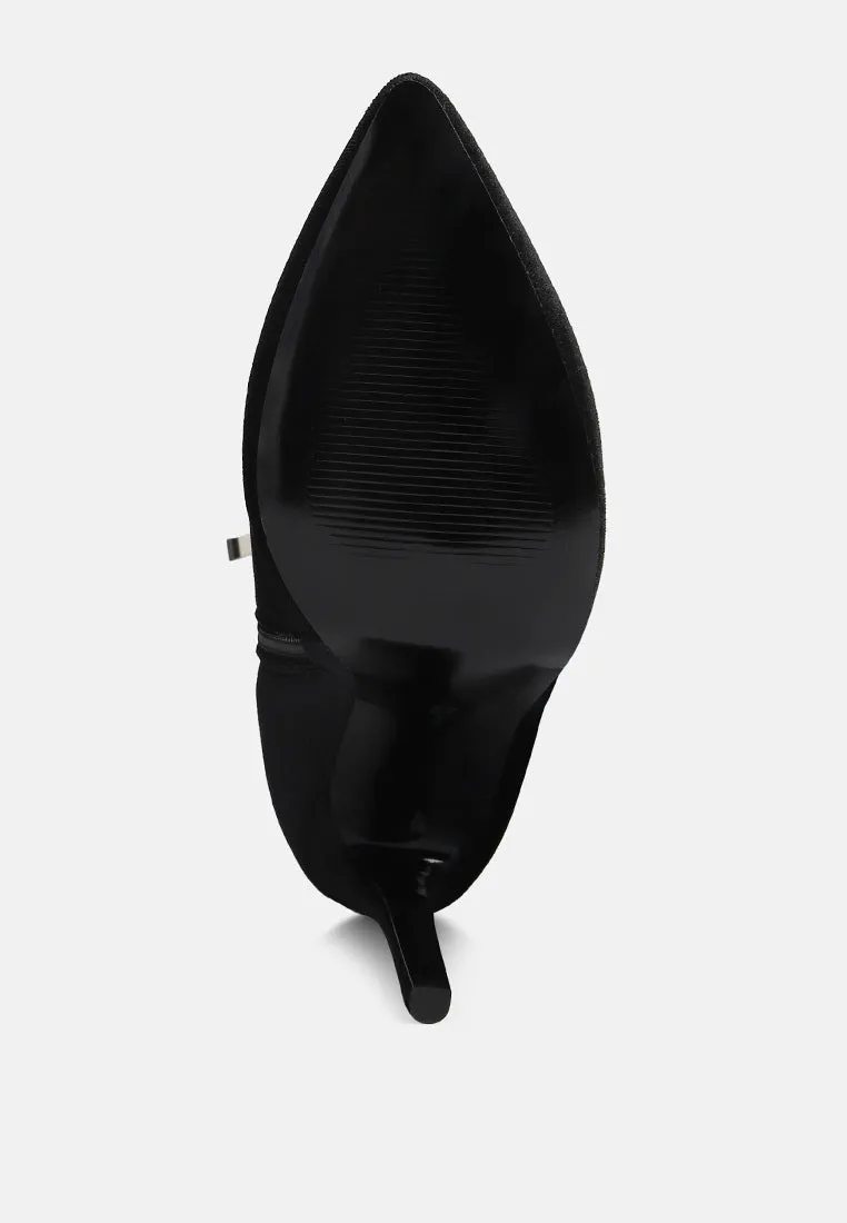 NAT-LOVE Black Velvet Cow Girl boot