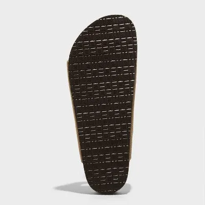 New - Men's Jerry Genuine Suede Sandals - Goodfellow & Co Taupe 11